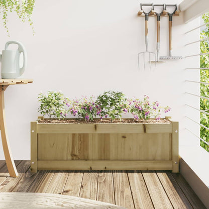 vidaXL Garden Planter 90x31x31 cm Impregnated Wood Pine 3