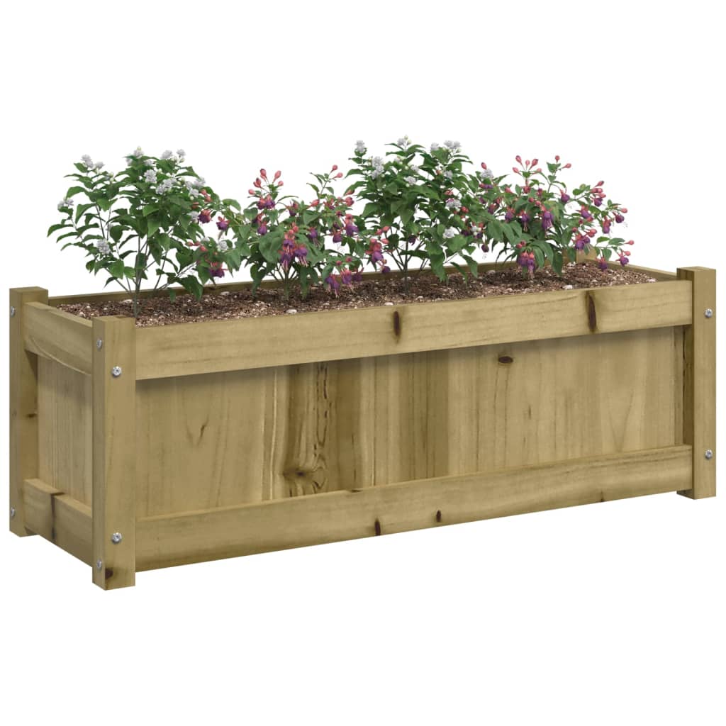 vidaXL Garden Planter 90x31x31 cm Impregnated Wood Pine 4