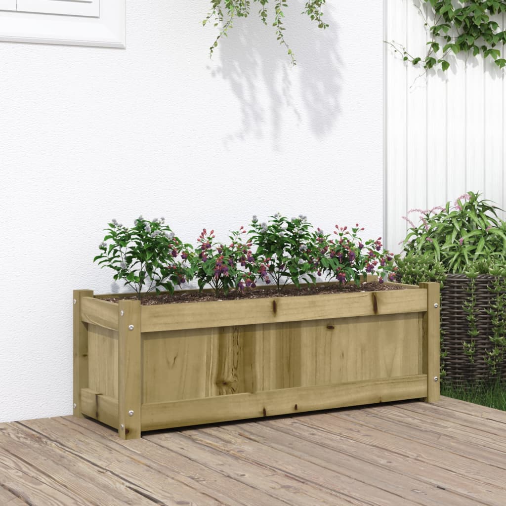 vidaXL Garden Planter 90x31x31 cm Impregnated Wood Pine 1