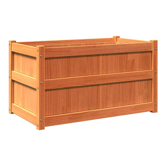 Garden Planters Solid Wood Pine Brown 1