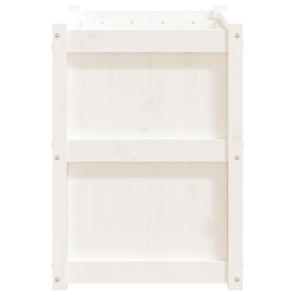 vidaXL Garden Planter White 90x50x70 cm Solid Wood Pine 6