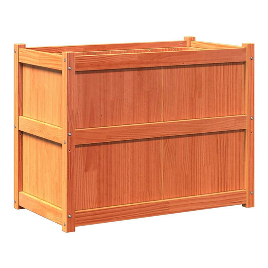 Garden Planter 90x50x70 cm Solid Wood Pine Brown pine