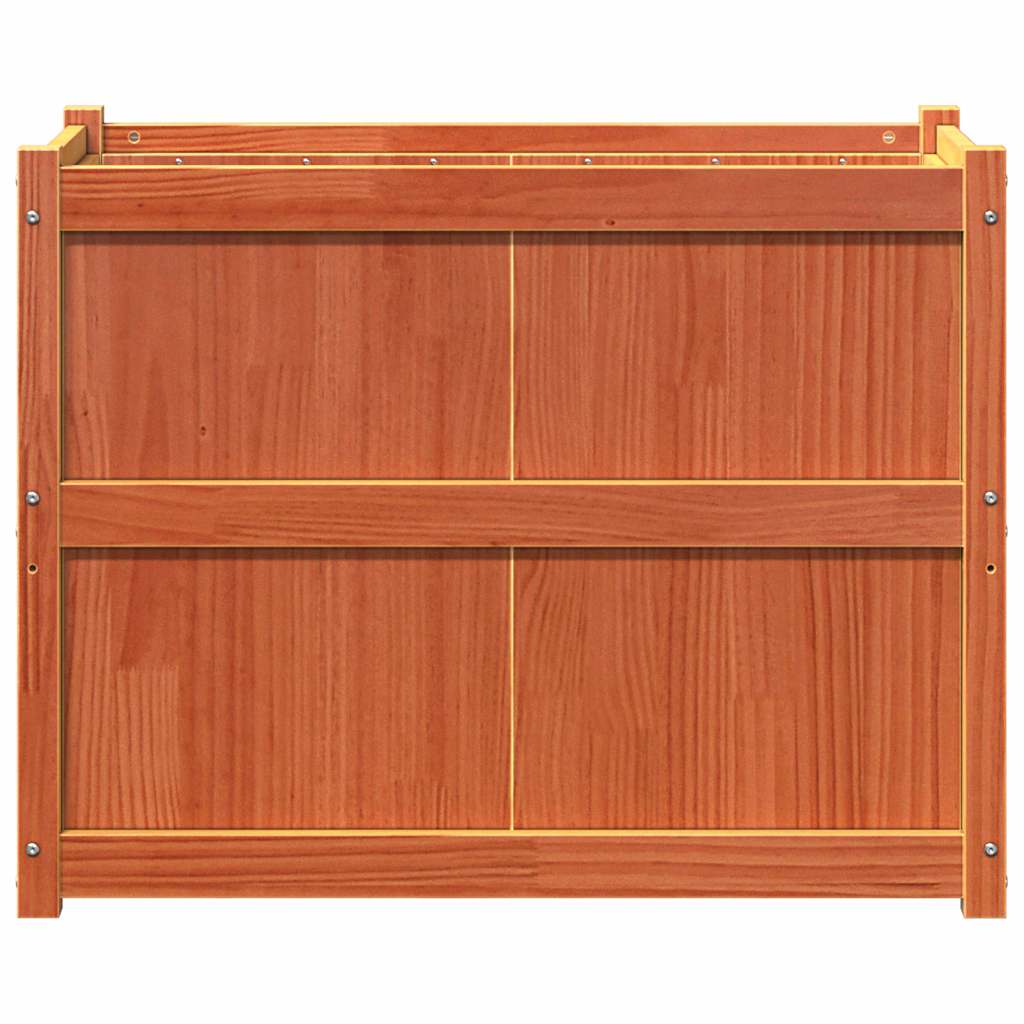 vidaXL Garden Planter Wax Brown 90x50x70 cm Solid Wood Pine 5