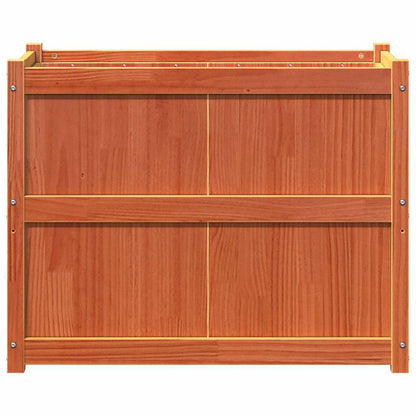 vidaXL Garden Planter Wax Brown 90x50x70 cm Solid Wood Pine 5