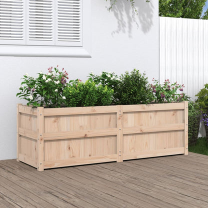 Garden Planter 150x50x50 cm Solid Wood Pine Natural pine