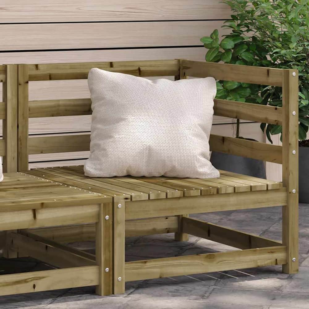 Garden Sofa Corner 70x70x67 cm Solid Wood Pine Corner Sofa Natural impregnated