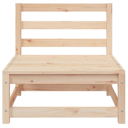 vidaXL Garden Sofa Armless with Footstool Solid Wood Pine 6