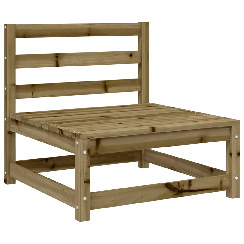 vidaXL Garden Sofa Armless with Footstool Impregnated Wood Pine 5