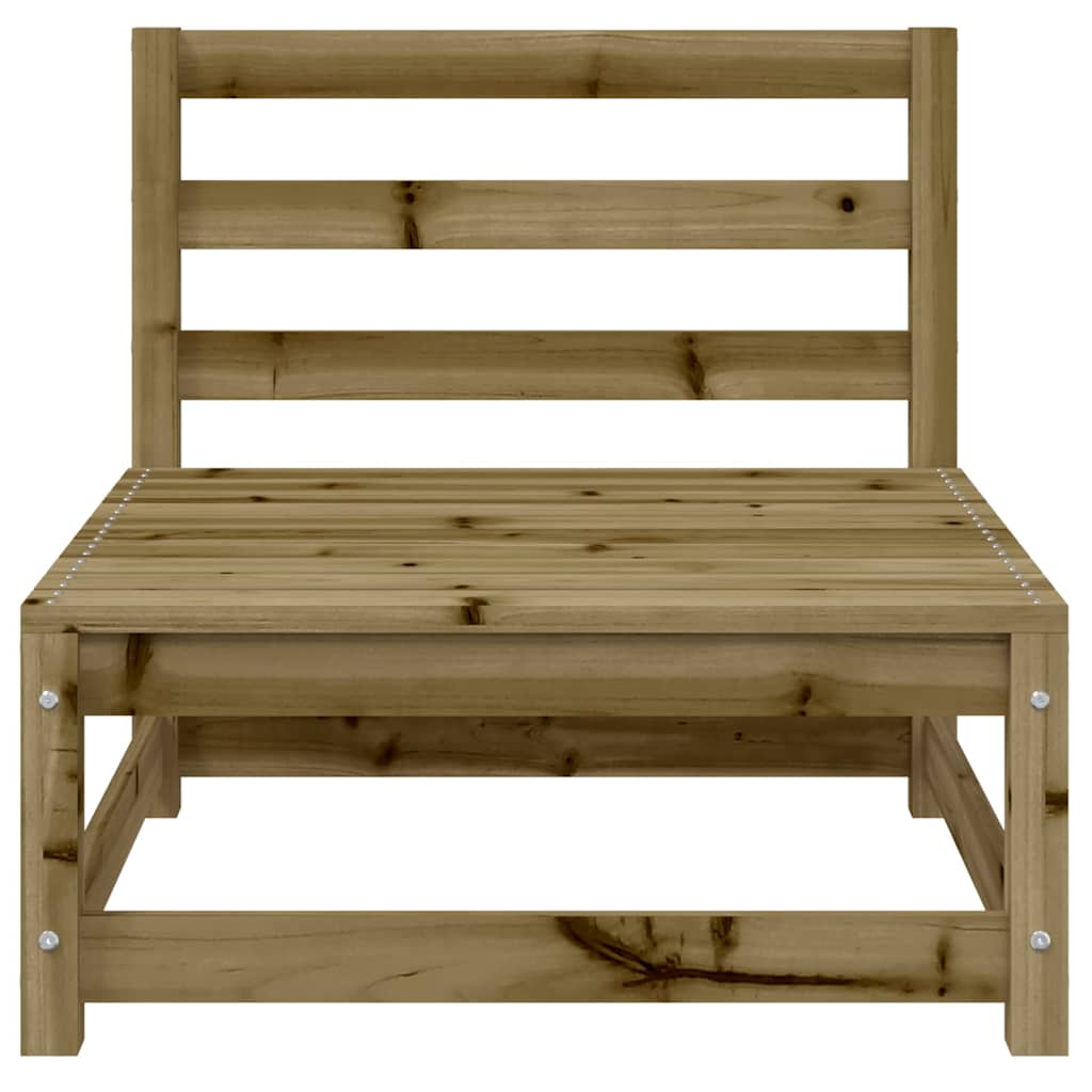 vidaXL Garden Sofa Armless with Footstool Impregnated Wood Pine 6