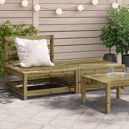vidaXL Garden Sofa Armless with Footstool Impregnated Wood Pine 1
