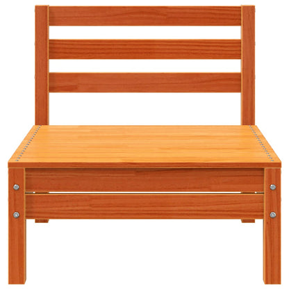 vidaXL Garden Sofa Armless Wax Brown Solid Wood Pine 4
