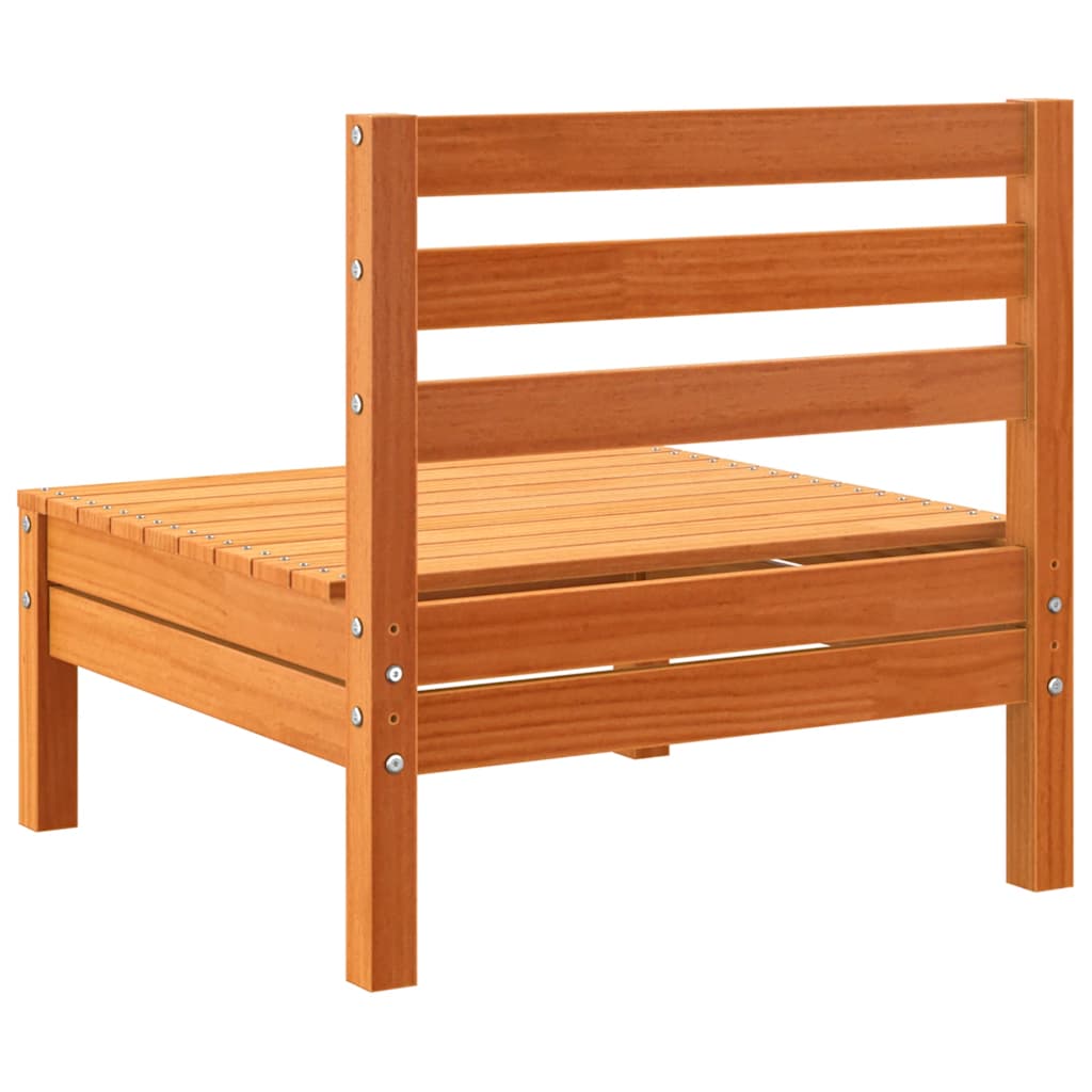 vidaXL Garden Sofa Armless Wax Brown Solid Wood Pine 6