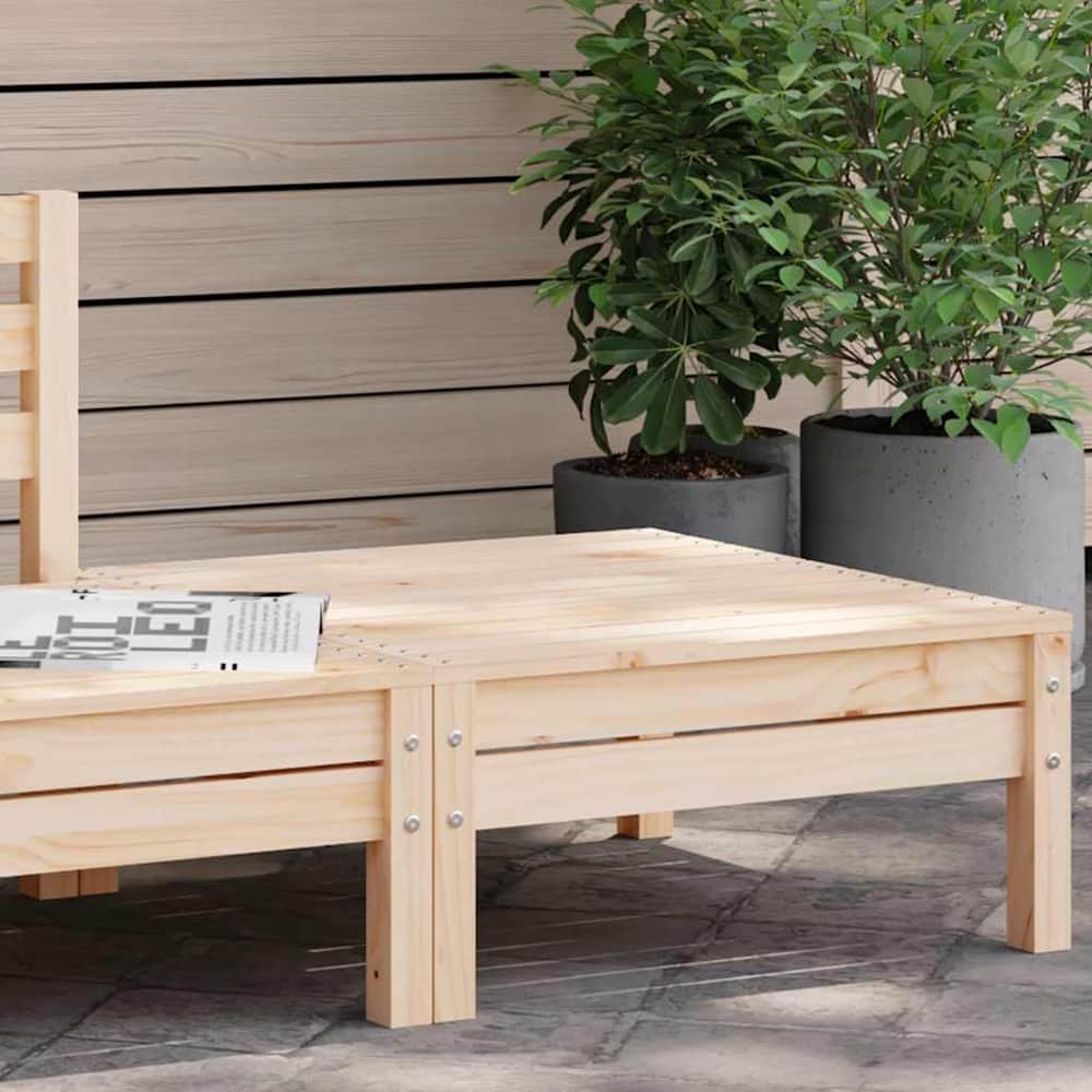 Corner Sofa Solid Pine Wood Standard Natural Pine Footrest