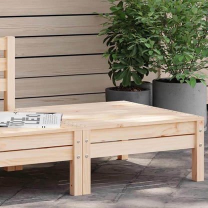 Corner Sofa Solid Pine Wood Standard Natural Pine Footrest