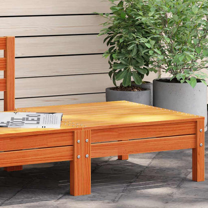 vidaXL Solid pine wood Medium Wax Brown