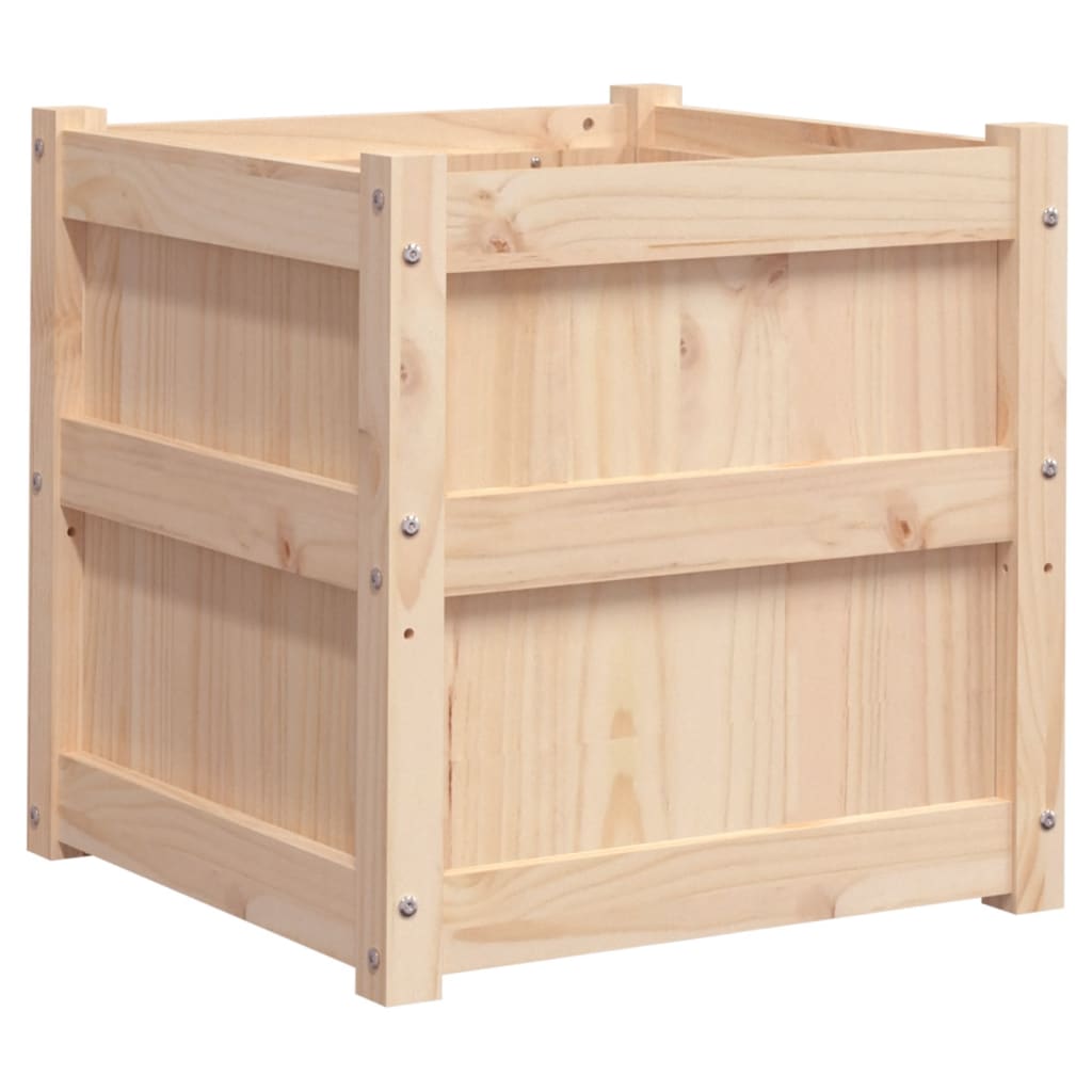 vidaXL Garden Planter 50x50x50 cm Solid Wood Pine 2