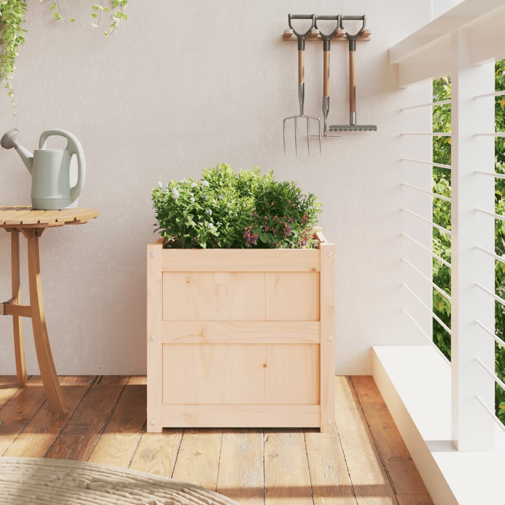vidaXL Garden Planter 50x50x50 cm Solid Wood Pine 3