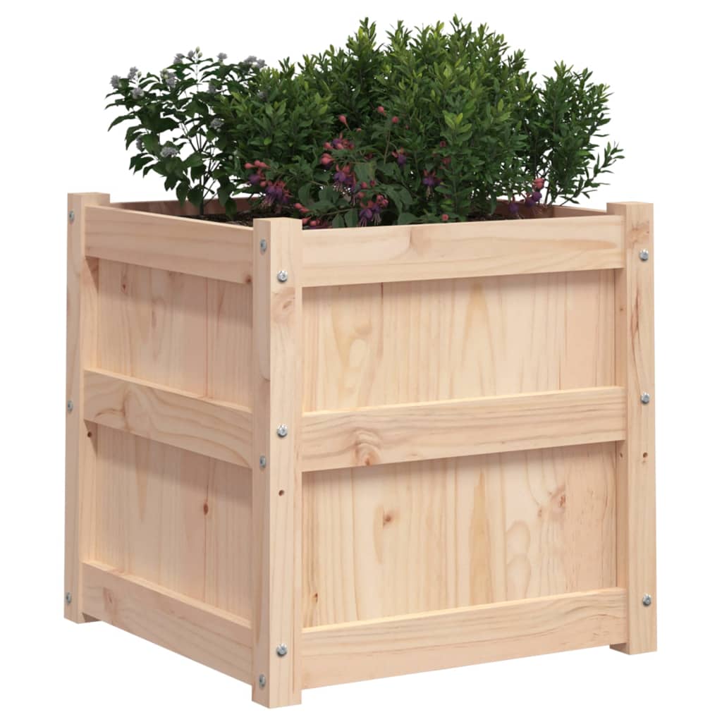 vidaXL Garden Planter 50x50x50 cm Solid Wood Pine 4