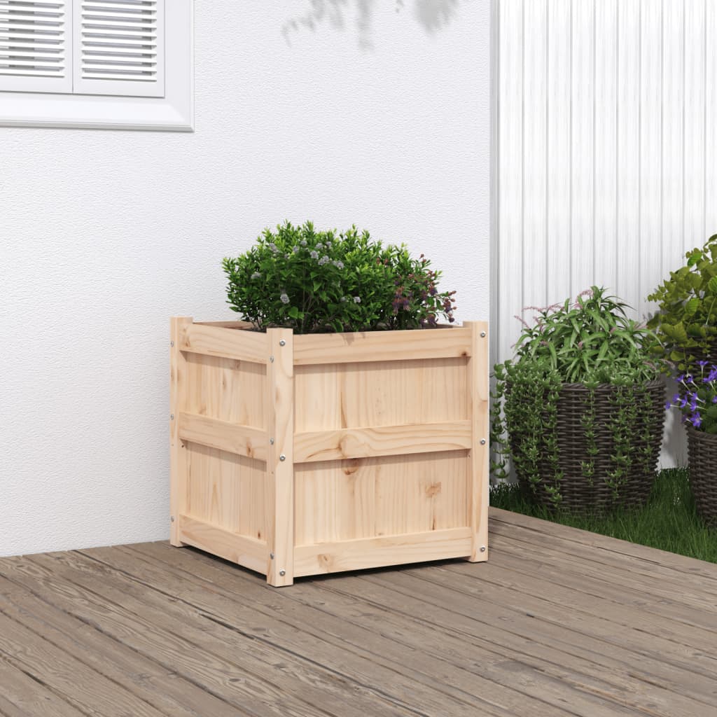 vidaXL Garden Planter 50x50x50 cm Solid Wood Pine 1