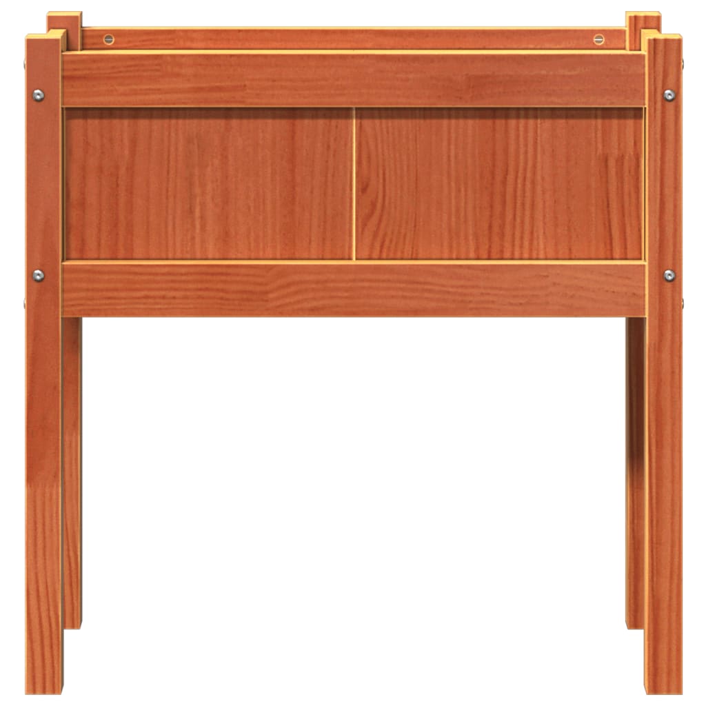 vidaXL Garden Planter with Legs Wax Brown 70x31x70 cm Solid Wood Pine 5