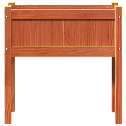 vidaXL Garden Planter with Legs Wax Brown 70x31x70 cm Solid Wood Pine 5
