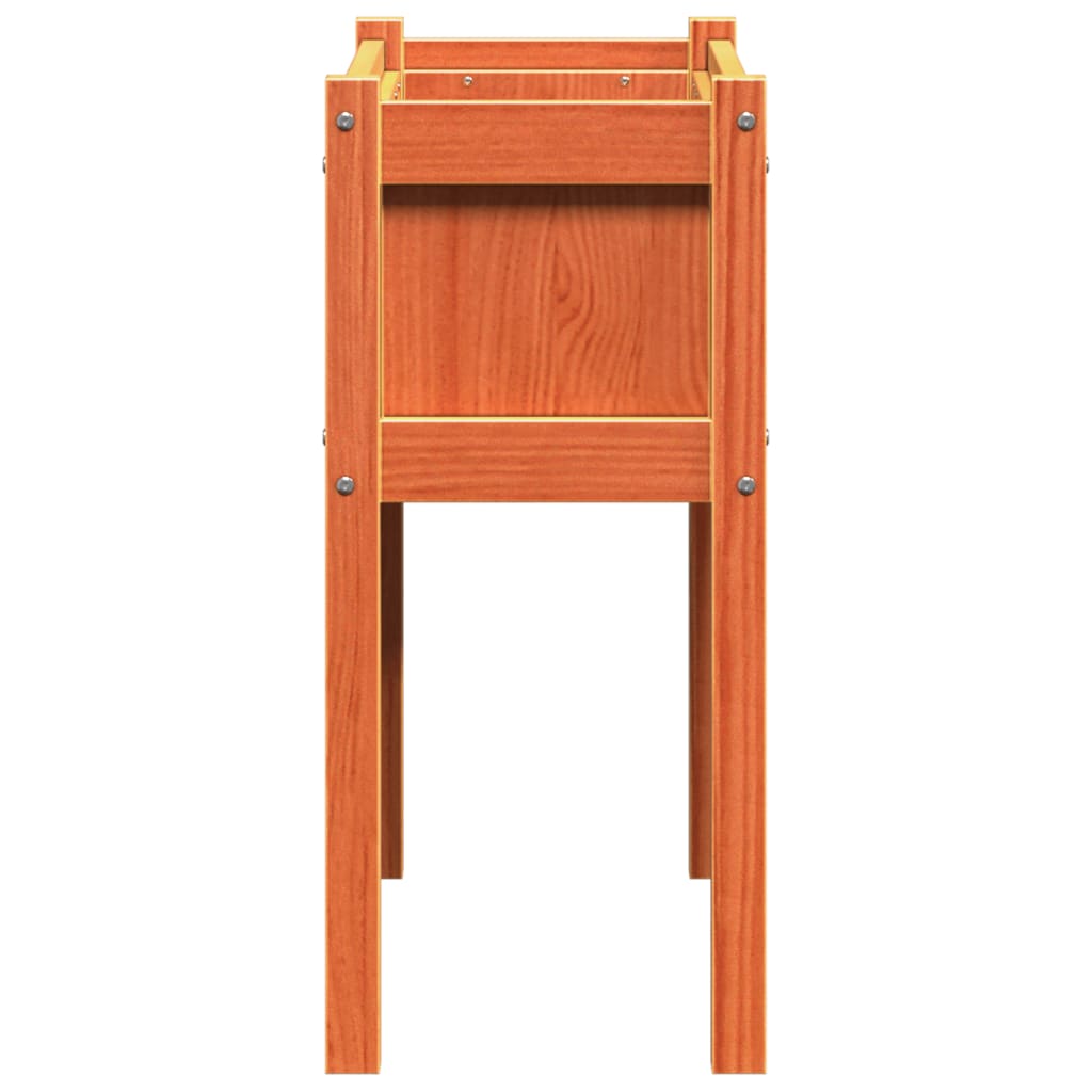 vidaXL Garden Planter with Legs Wax Brown 70x31x70 cm Solid Wood Pine 6