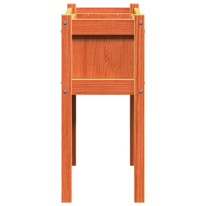 vidaXL Garden Planter with Legs Wax Brown 70x31x70 cm Solid Wood Pine 6