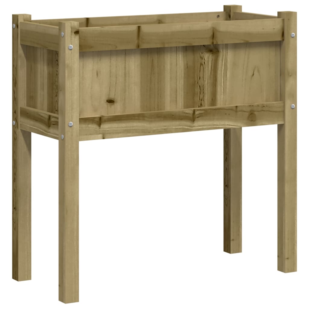 vidaXL Garden Planter with Legs 70x31x70 cm Impregnated Wood Pine 2