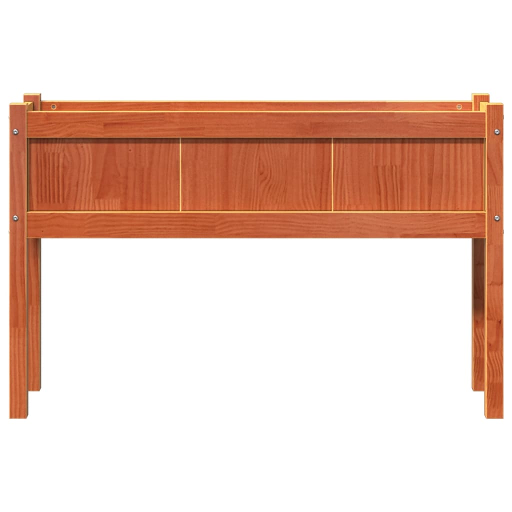 vidaXL Garden Planter with Legs Wax Brown 110x31x70 cm Solid Wood Pine 5