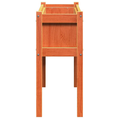 vidaXL Garden Planter with Legs Wax Brown 110x31x70 cm Solid Wood Pine 6