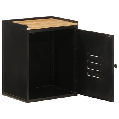 vidaXL Bathroom Cabinet 40x30x50 cm Iron and Solid Wood Mango 2