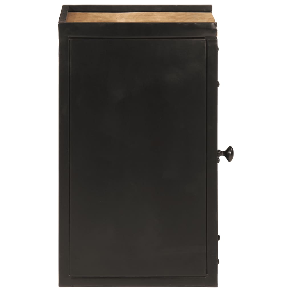 vidaXL Bathroom Cabinet 40x30x50 cm Iron and Solid Wood Mango 4