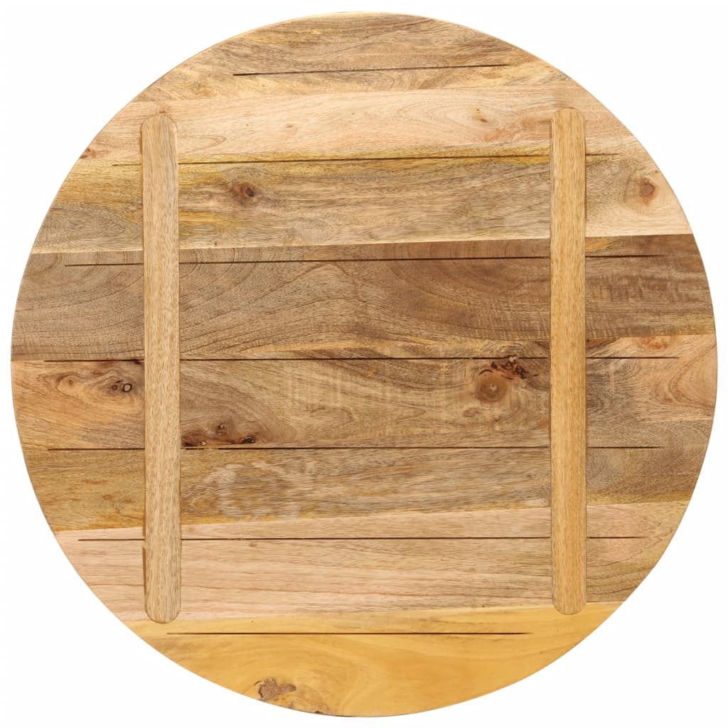 vidaXL Table Top Ø 70x1.5 cm Round Solid Wood Rough Mango 5