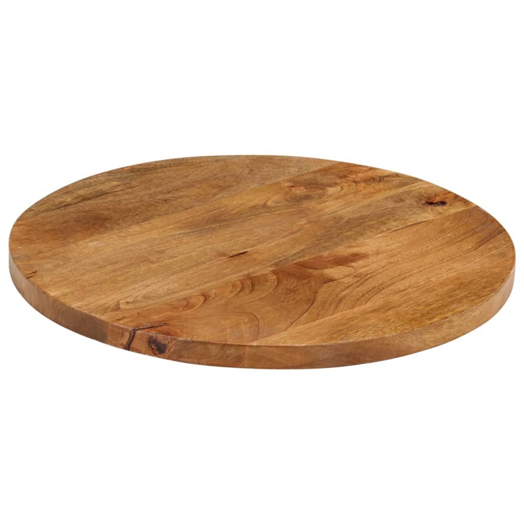 vidaXL Table Top Ø 50x2.5 cm Round Solid Wood Mango 2