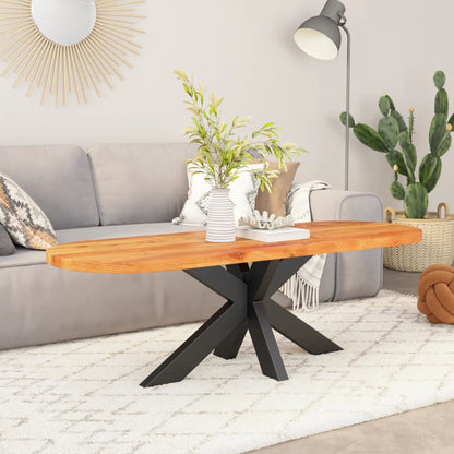 vidaXL Table Top 110x40x2.5 cm Oval Solid Wood Acacia 2