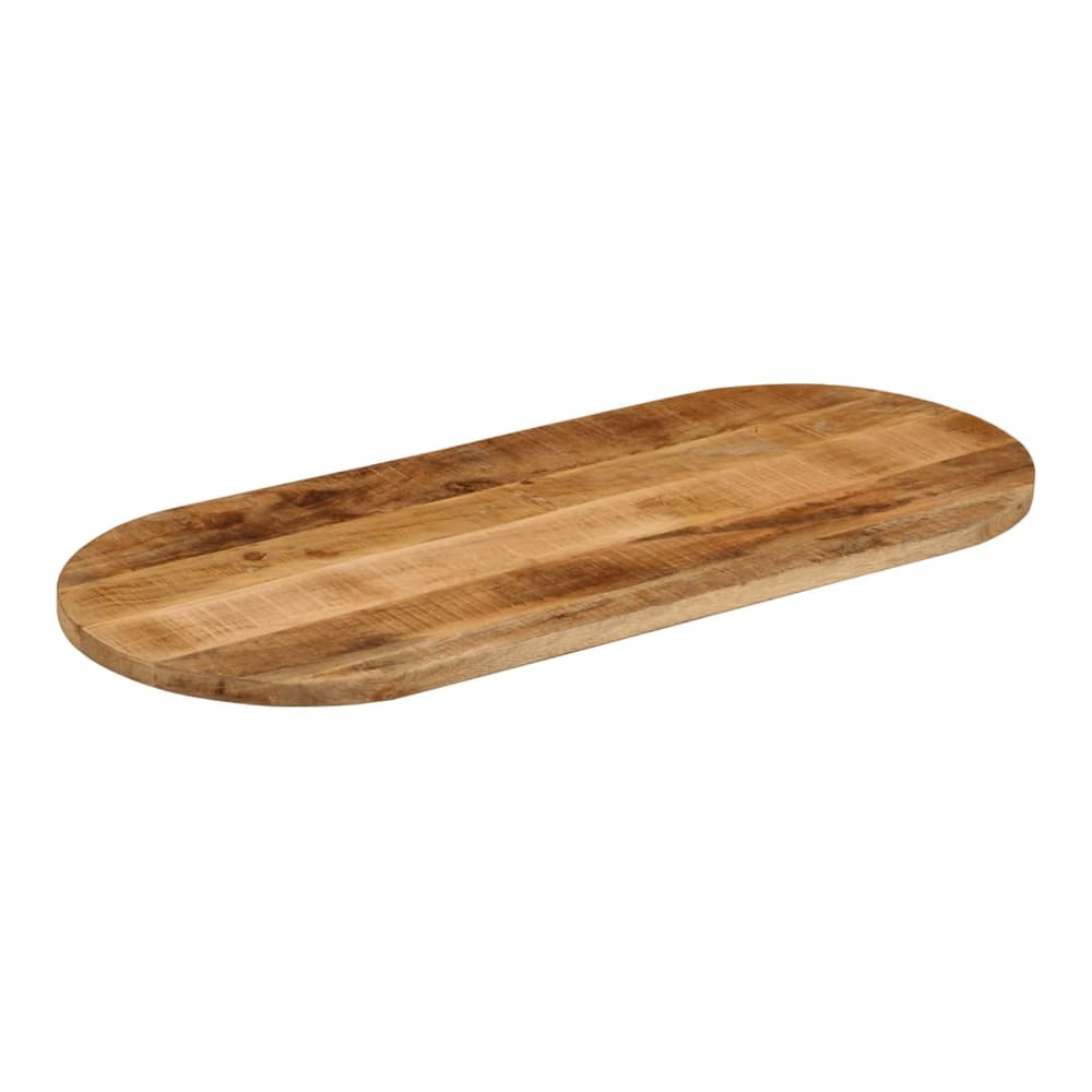 Table Top 100x50x2.5 cm Oval Solid Wood Mango Thickness 25 mm Rough mango wood(natural) 120 cm