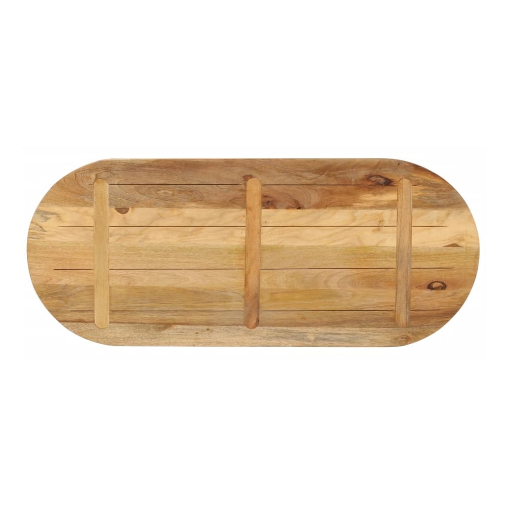 Table Top 100x50x2.5 cm Oval Solid Wood Mango Thickness 25 mm Rough mango wood(natural) 120 cm