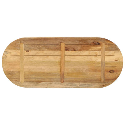 vidaXL Table Top 110x40x3.8 cm Oval Solid Wood Rough Mango 5