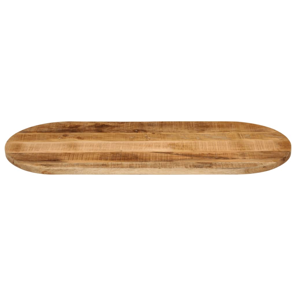 vidaXL Table Top 100x50x3.8 cm Oval Solid Wood Rough Mango 3