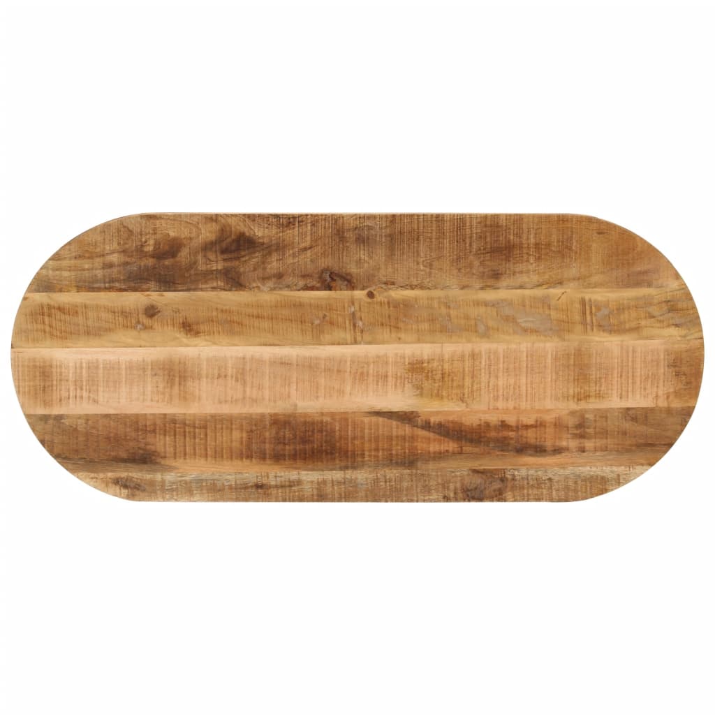 vidaXL Table Top 110x50x3.8 cm Oval Solid Wood Rough Mango 1