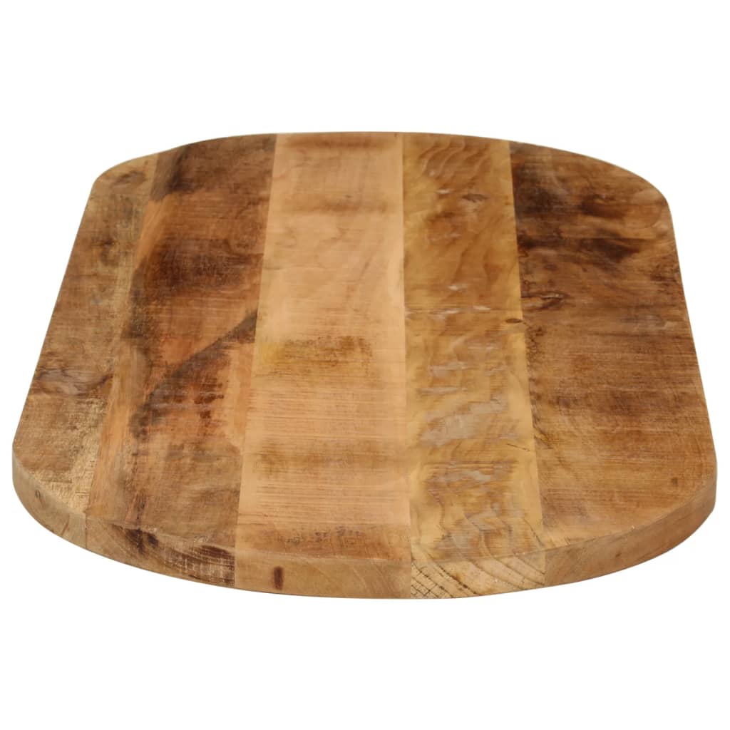 vidaXL Table Top 110x50x3.8 cm Oval Solid Wood Rough Mango 4