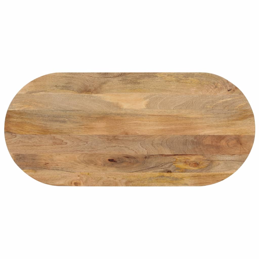 Table Top Oval Solid Wood Mango Thickness wood(natural