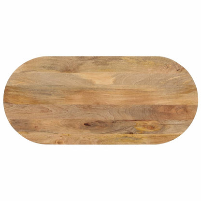 Table Top Oval Solid Wood Mango Thickness wood(natural