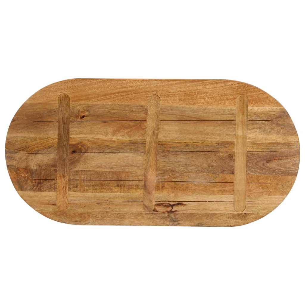 vidaXL Table Top 100x40x2.5 cm Oval Solid Wood Mango 5