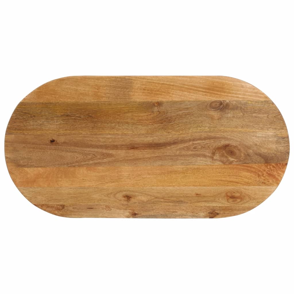 vidaXL Table Top 80x40x3.8 cm Oval Solid Wood Mango 1