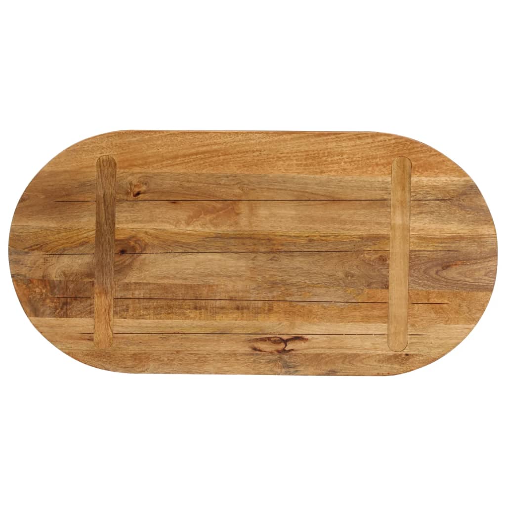 vidaXL Table Top 80x40x3.8 cm Oval Solid Wood Mango 5