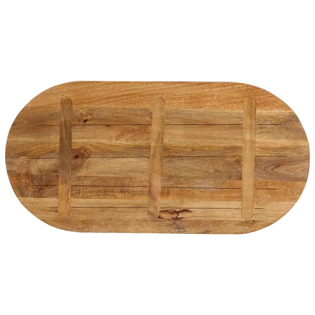 vidaXL Table Top 100x40x3.8 cm Oval Solid Wood Mango 5