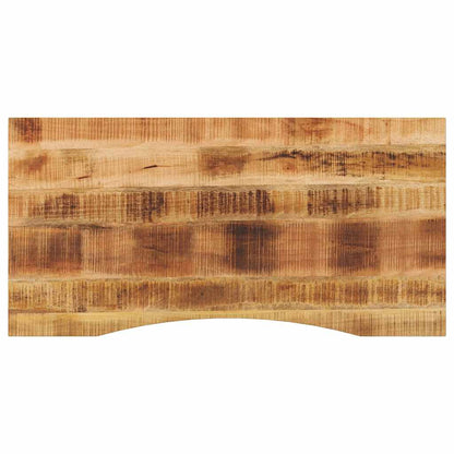 vidaXL Desk Top with Curve 110x50x2.5 cm Solid Wood Rough Mango 1