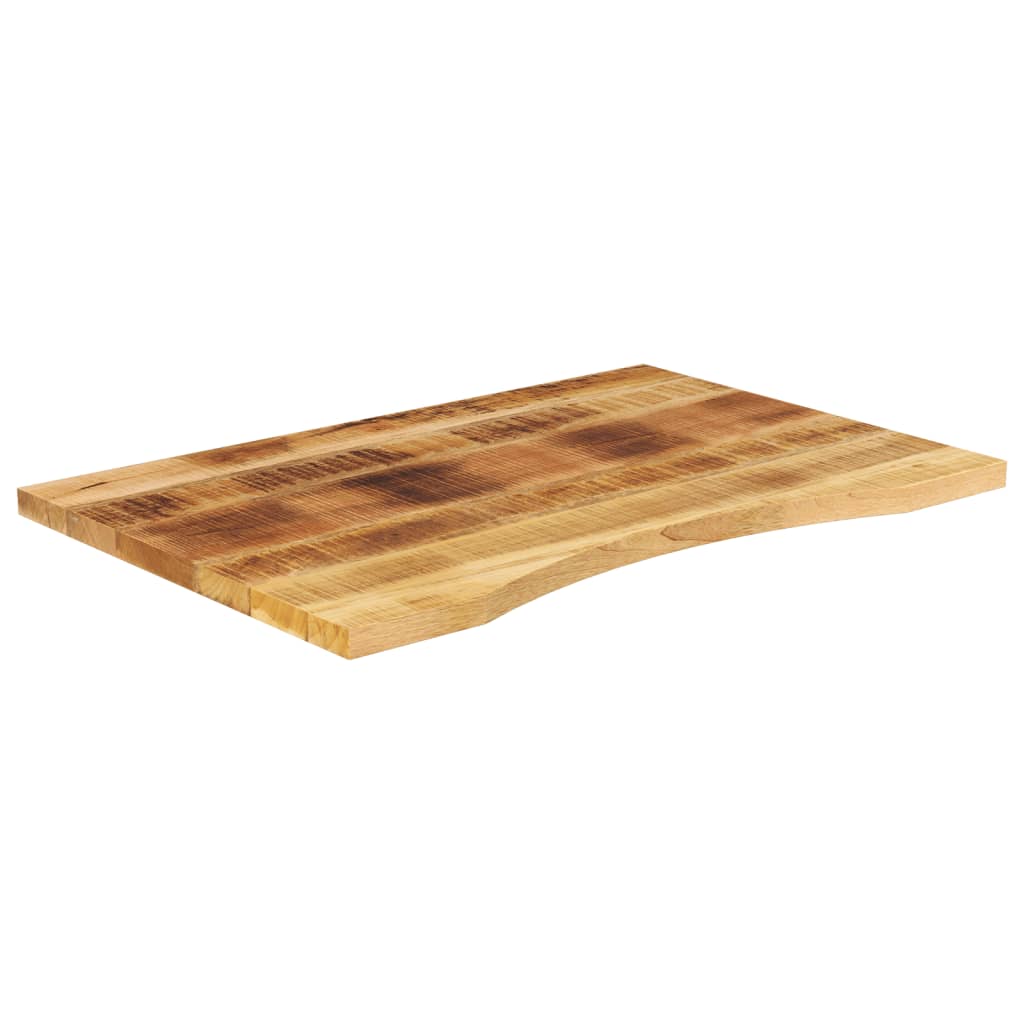vidaXL Desk Top with Curve 90x60x2.5 cm Solid Wood Rough Mango 2