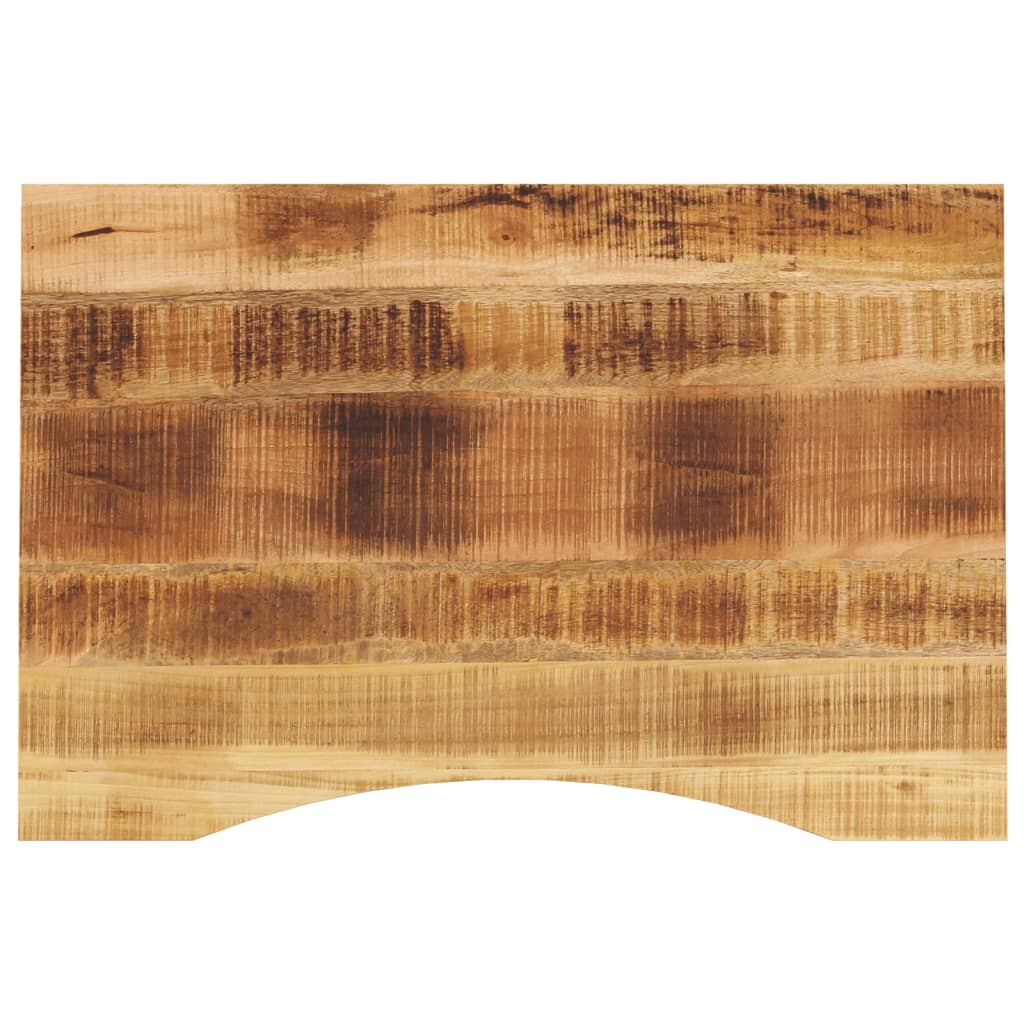 vidaXL Desk Top with Curve 100x60x2.5 cm Solid Wood Rough Mango 1